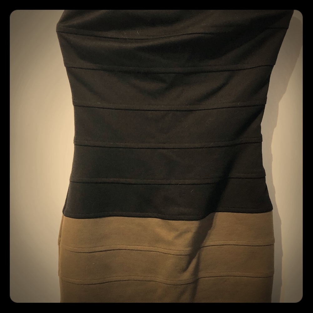 Strapless fitted. tri-color dress size 2